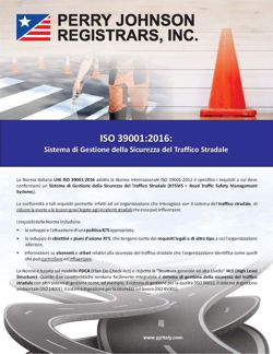 ISO 39001:2016 - Sistema di Gestione della Sicurezza del Traffico